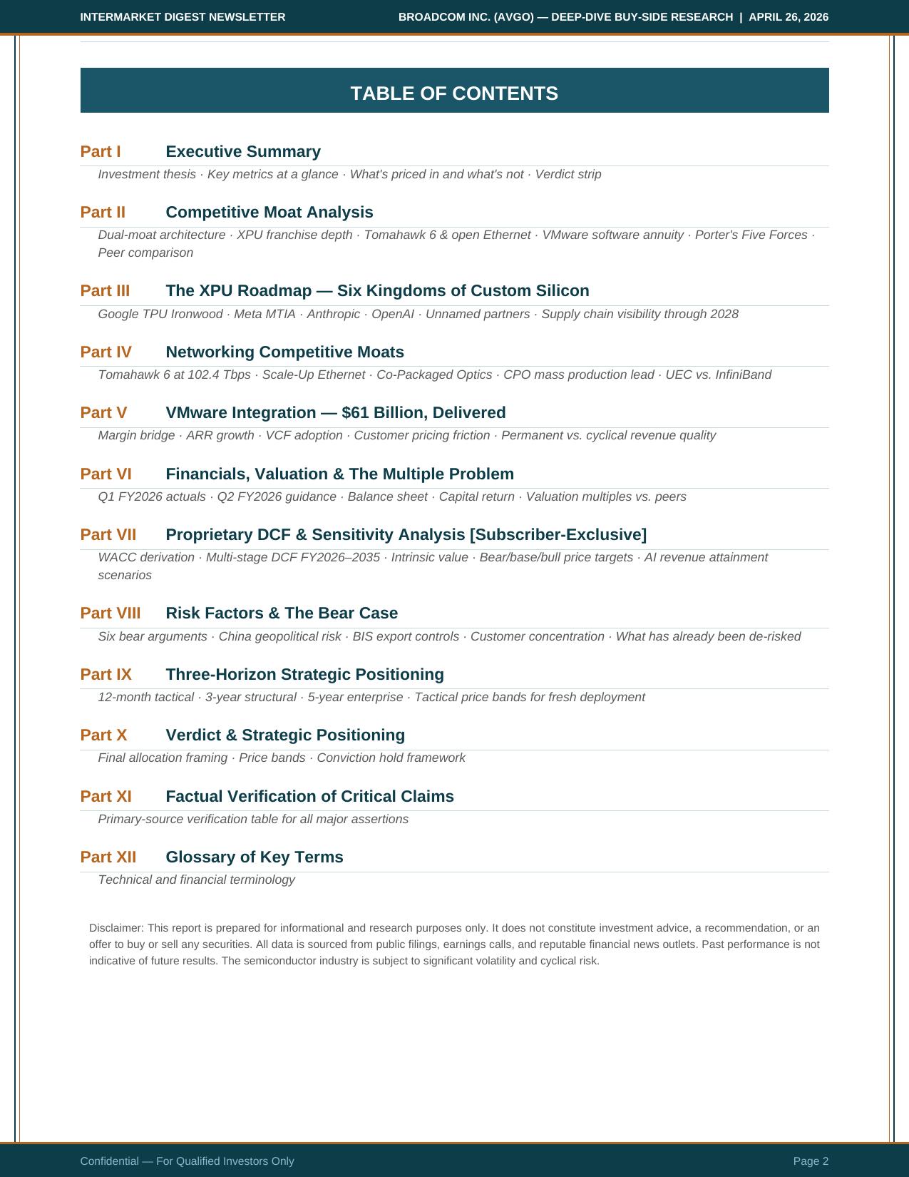 Broadcom Deep-Dive Page 2